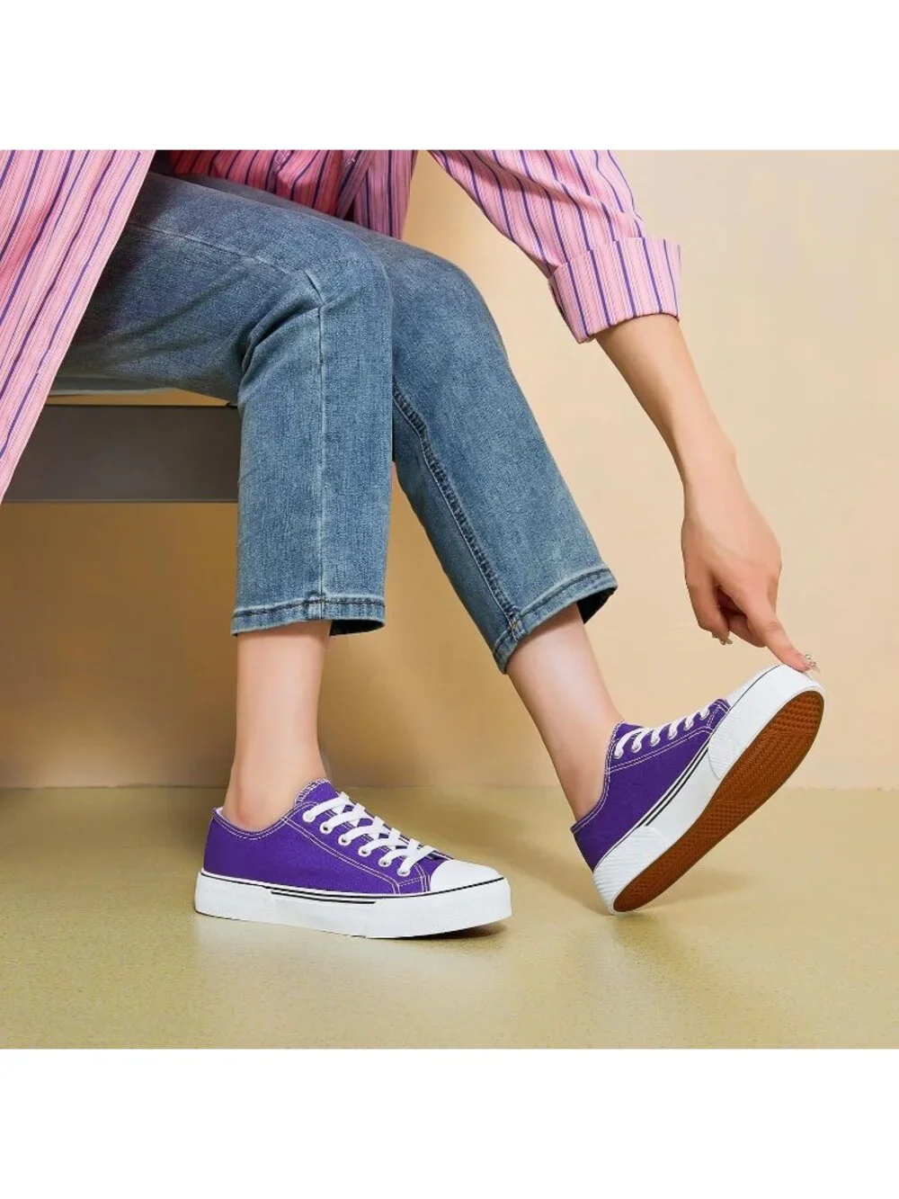 Women's Full Black Lightweight Low Top Canvas Slip On Casual Fashion Sneakers